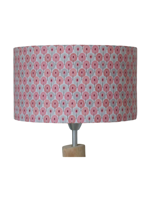 Abat-jour mini plumes de paon roses