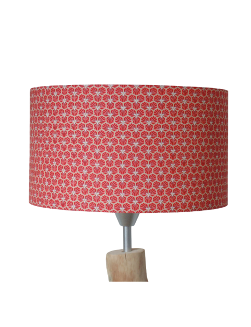 Abat-jour motif géométrique Riad rouge grenadine