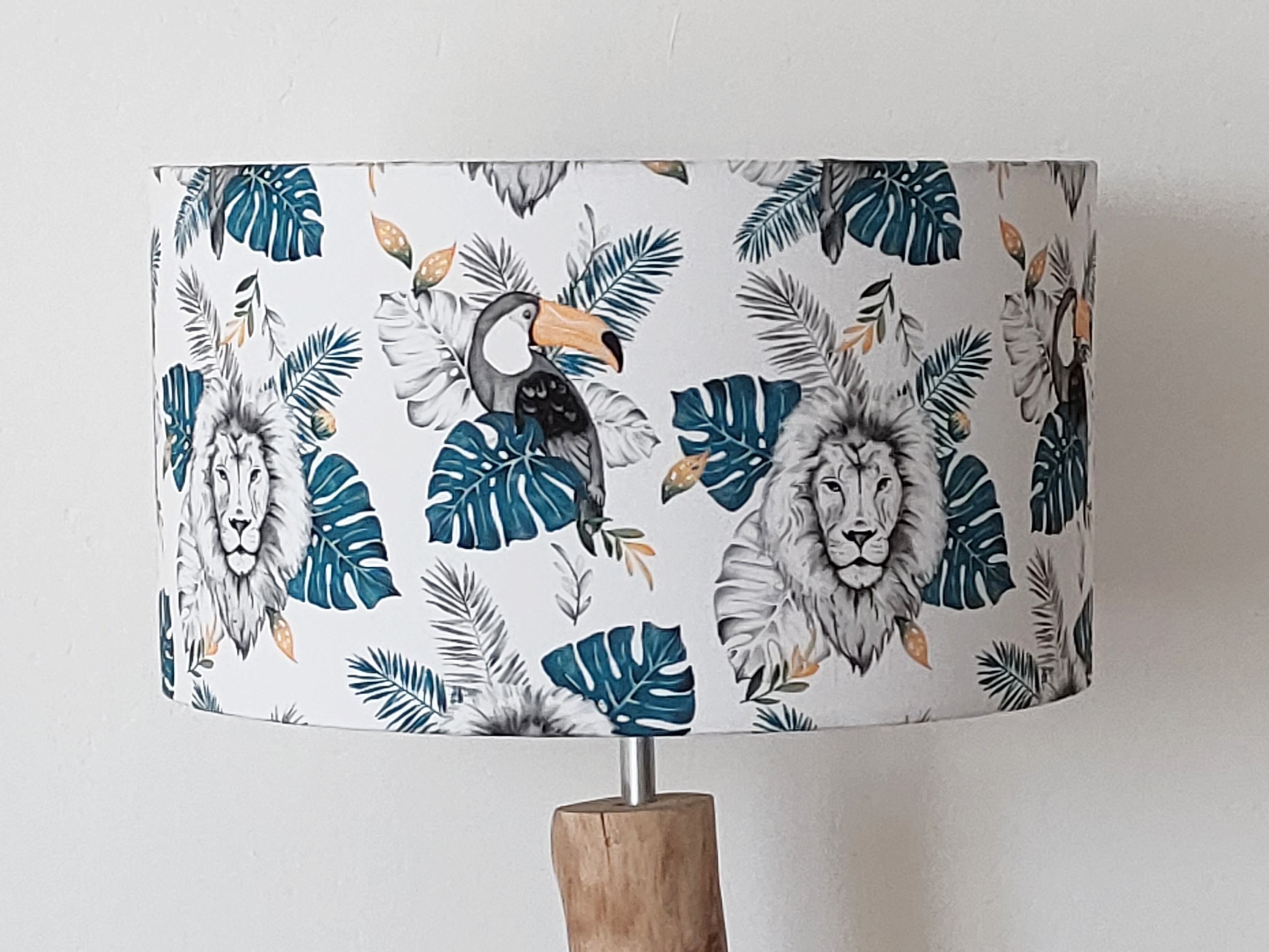 Abat-jour Tambour En Bambou - Diamètre 30 Cm, Hauteur 20 Cm - Style Vintage Forêt Tropicale - Pour Lampe De Table, Suspension, Plafonnier