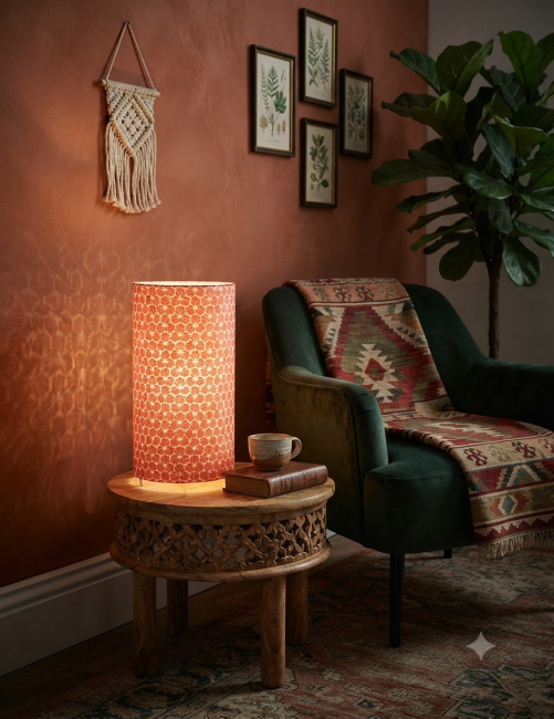 lampe riad rouge