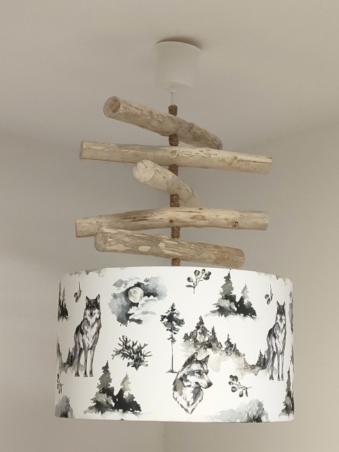 lustre bois flotté loups 35 (1) lustre bois flotté loups