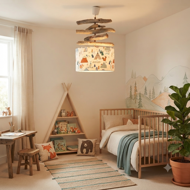 lustre bois tipi