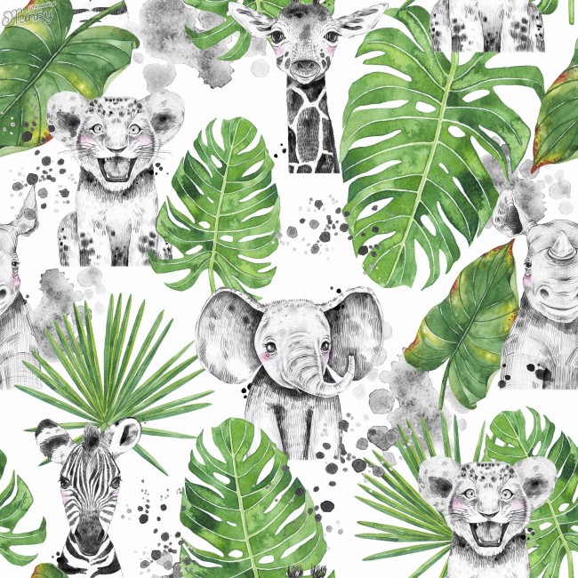 lustre bois flotté animaux de la jungle