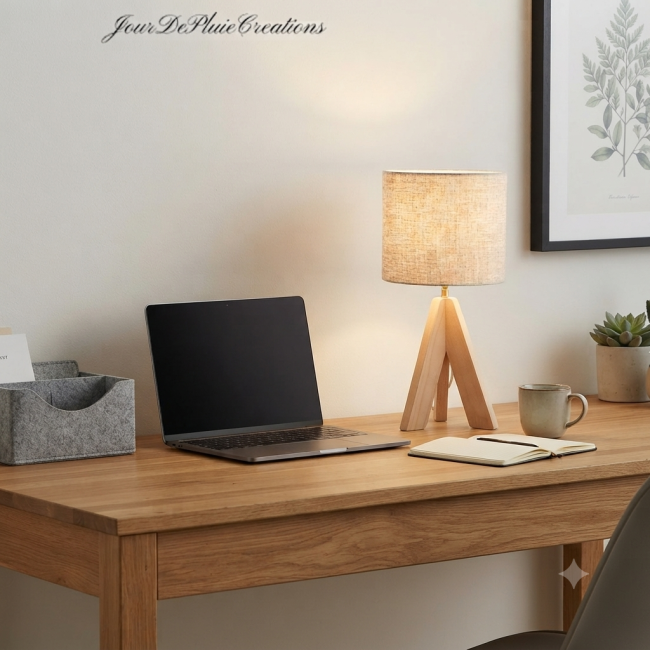 lampe trepied lin