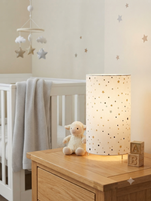 lampe étoiles blanc