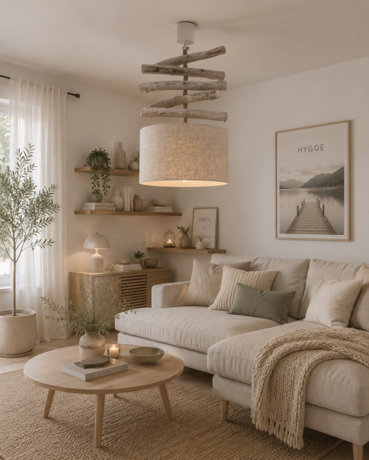 lustre bois lin 30