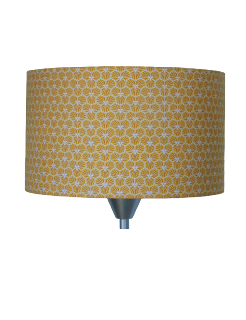 Abat-jour motif géométrique Riad jaune safran