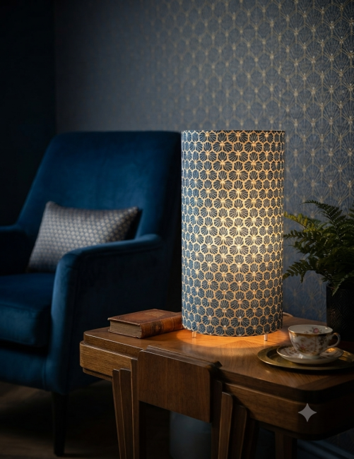 lampe riad bleu