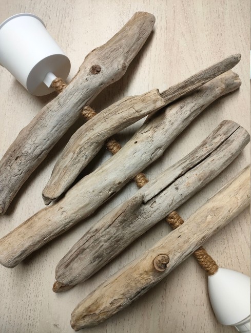 lustre bois flotté cordage