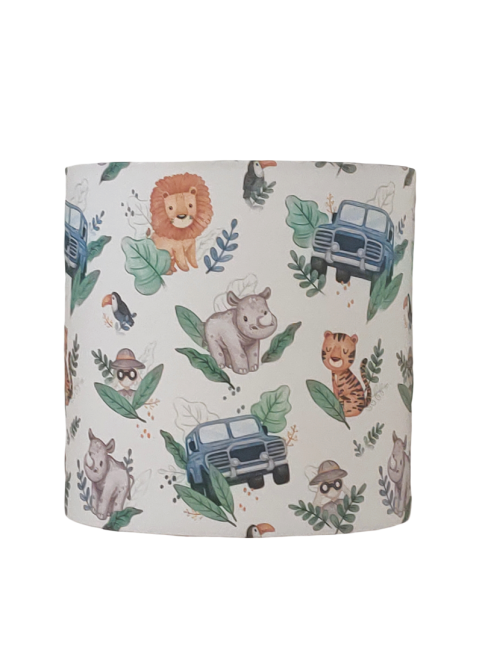 Applique murale d'angle motifs Safari - lion - rhinocéros - tigre