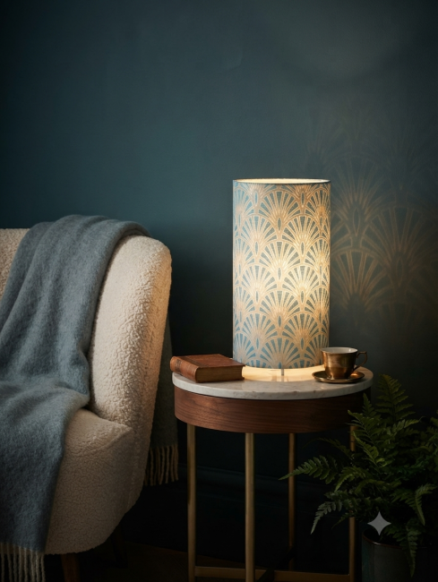 lampe art deco turquoise
