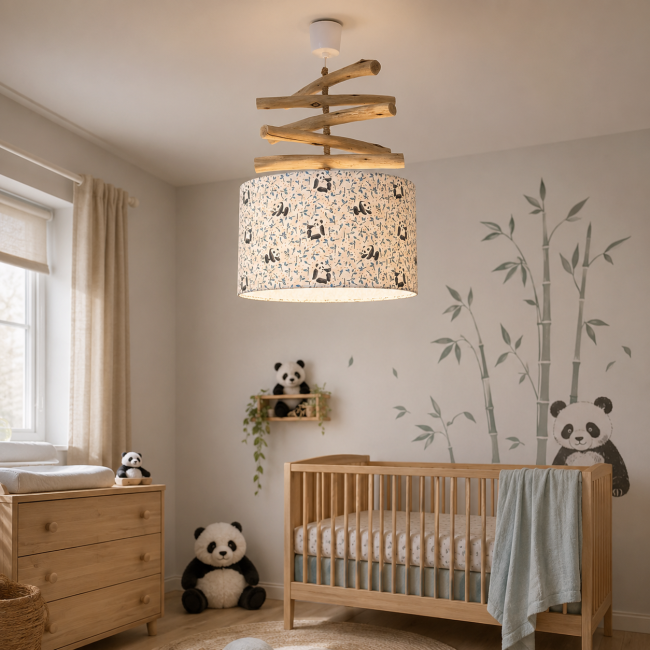 lustre bois flotté panda 35