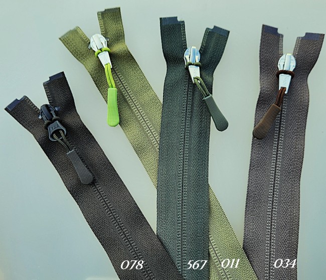 Zip kaki ykk 5c invisible