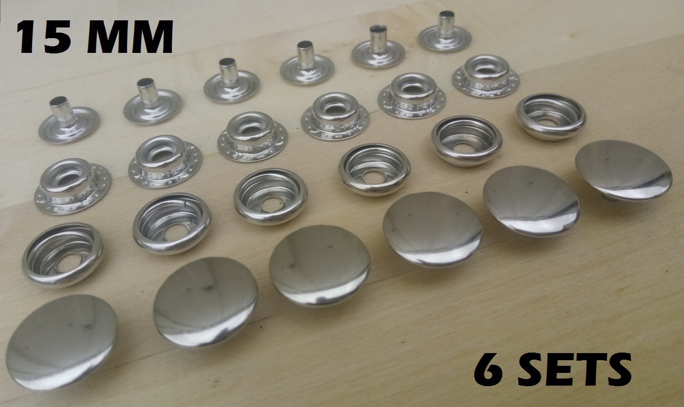 Presse à Rivets 4 Pièces - Acier Inoxydable - Compatible Boutons 651, 633, 831 - Pour Cuir, Vêtements, Sacs
