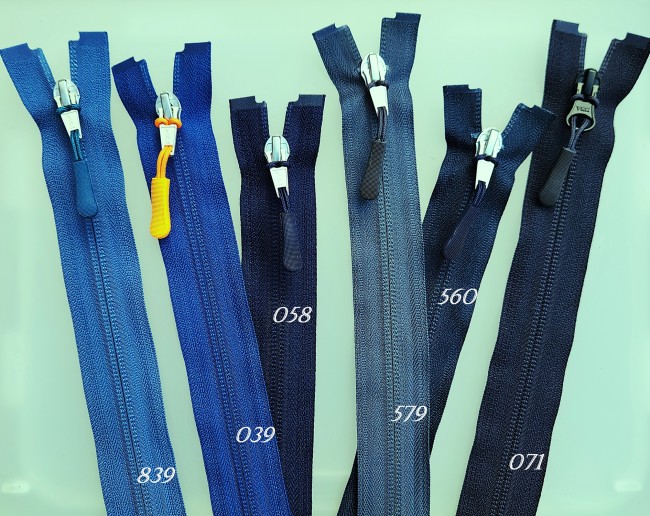 Zip ykk 5c bleu 839.39.58.579.560.071 LA BIDOUILLERIE