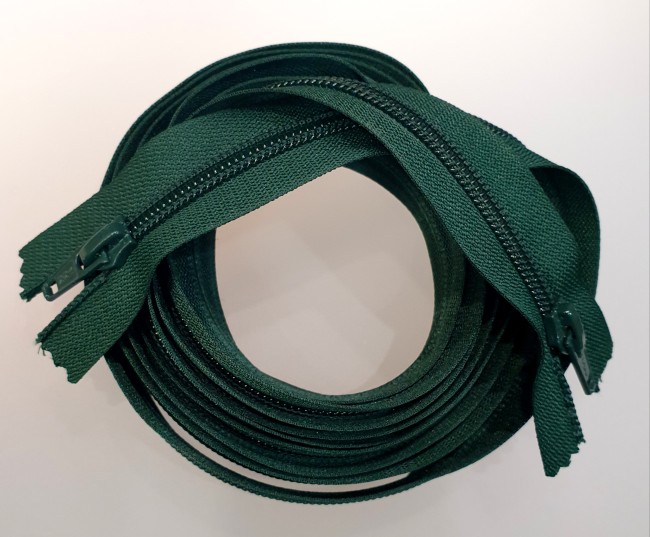 Fermeture ykk vert sapin à double curseurs bouche à bouche LA BIDOUILLERIE