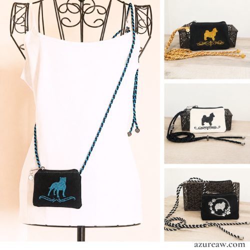 Pochettes à friandises bandoulière personnalisées Azureaw, Toutes races - Fait main