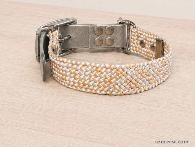 Collier tressé Attache Biothane (largeur 2.5 cm env.) - Fait main et sur mesure Collier tressé Attache Biothane (largeur 2.5 cm env.) - Fait main et sur mesure
