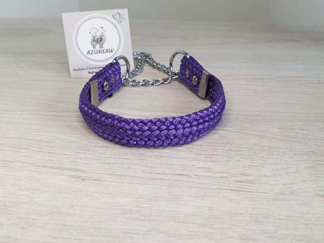 Collier Martingale Violet - Fait main
