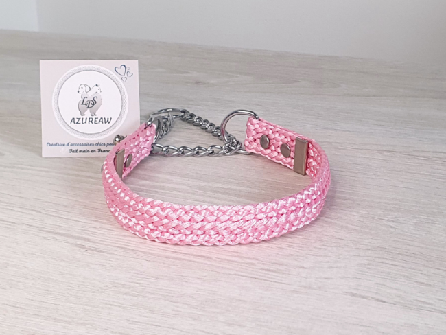 Collier Martingale Rose - Fait main