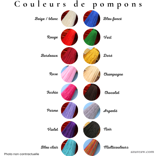 Couleurs de pompon de laisse expositions canines LUXE STRASS grand chien Avec pompon  