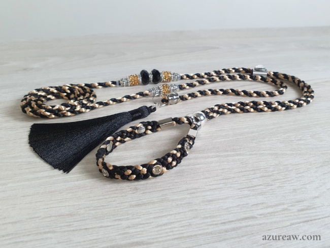 Laisse d’exposition sur mesure entièrement tressée main pour chien moyen LUXE strass avec pompon| Azureaw Laisse d’exposition sur mesure entièrement tressée main pour chien moyen LUXE strass avec pompon| Azureaw