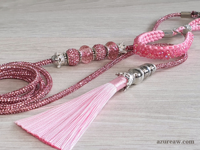 Laisse exposition chien scintillante Rose avec perles – Azureaw Laisse exposition chien scintillante Rose avec perles – Azureaw