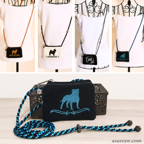 Pochettes à friandises bandoulière personnalisées Azureaw, Toutes races - Fait main