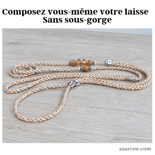 Laisse d’expo chien moyen SANS sous-gorge (réalisation 1 à 2 semaines)
