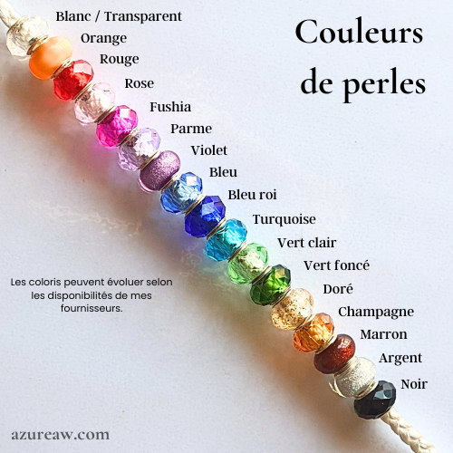 Choix de perles de laisse d'exposition sur mesure entièrement tressée main | Azureaw