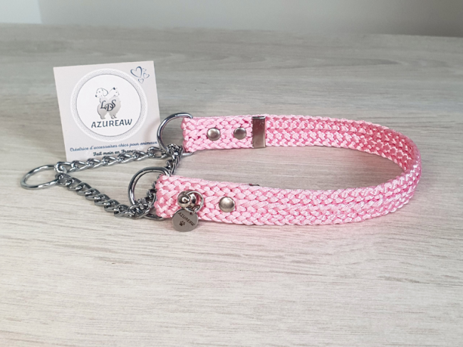Collier Martingale Rose - Fait main