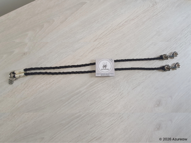 Accouple mousquetons noir Azureaw, finition argentée Accouple mousquetons noir Azureaw, finition argentée