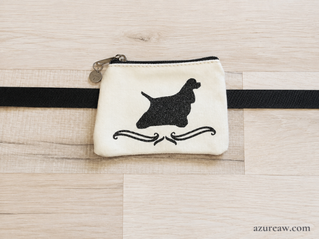 Pochette à friandises Épuré Azureaw - Toutes races, fixation ceinture - Fait main