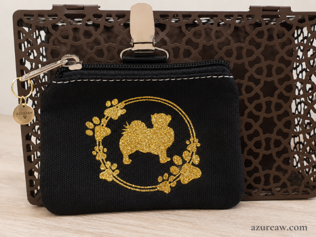 Pochette à friandises Pattes Précieuses Azureaw - Personnalisée Toutes races - Fait main