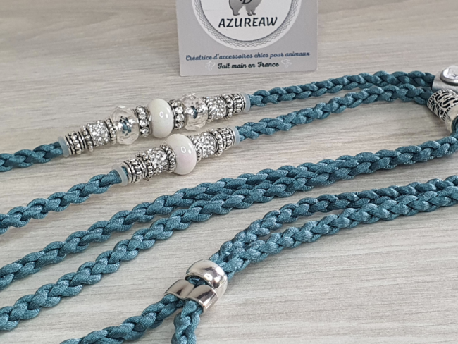 laisse tressée main Azureaw