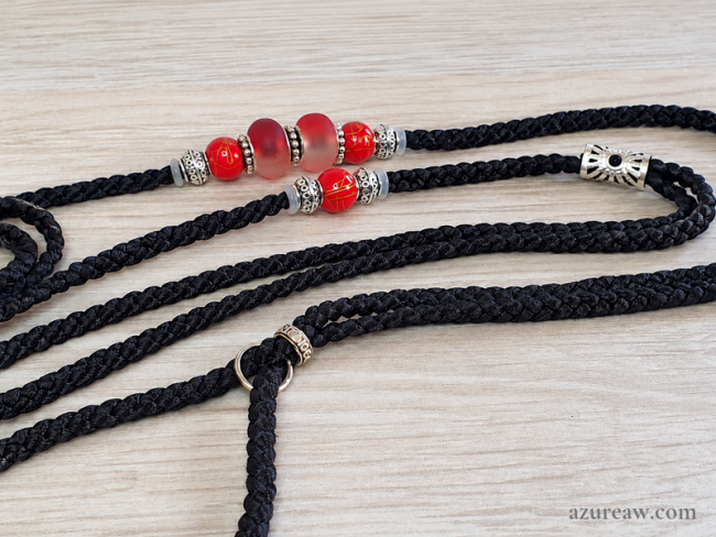 laisse exposition Rouge & Noir chien Azureaw