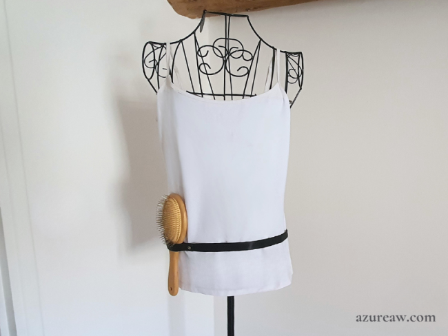 Ceinture porte brosse unie - Fait main