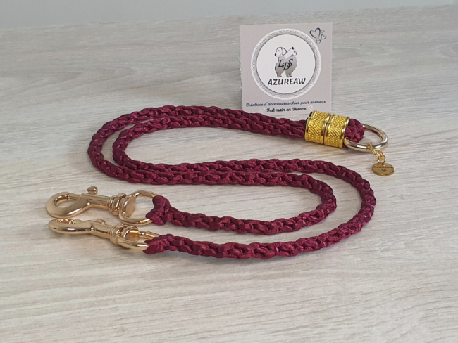 Accouple mousquetons prune Azureaw, finition dorée Accouple mousquetons prune Azureaw, finition dorée