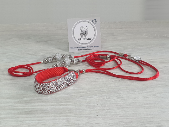 Laisse expositions canines Luxe Mini chien avec poignée 