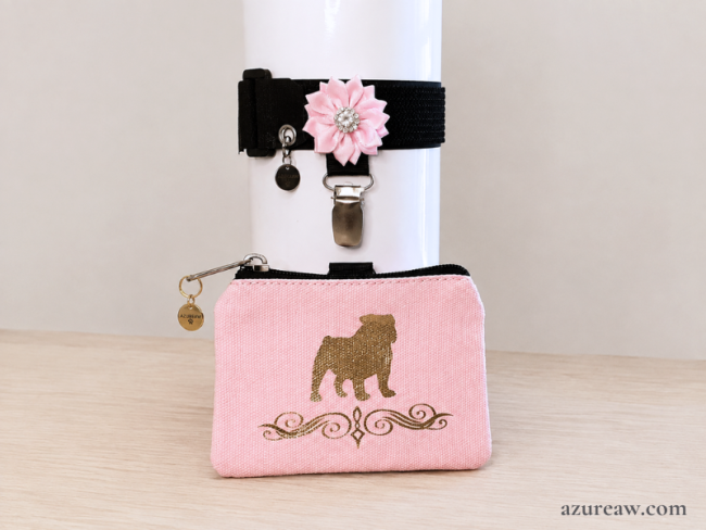 Pochette à friandises Élégante Azureaw - Personnalisée toutes races - Fait main