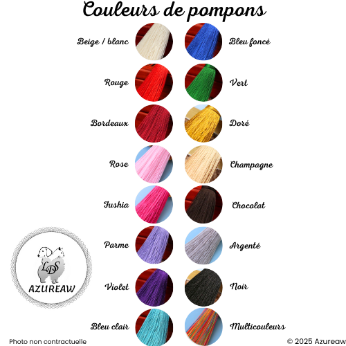 Couleurs de pompon de laisse expositions canines LUXE PAILLETÉE grand chien avec poignée et pompon amovible  