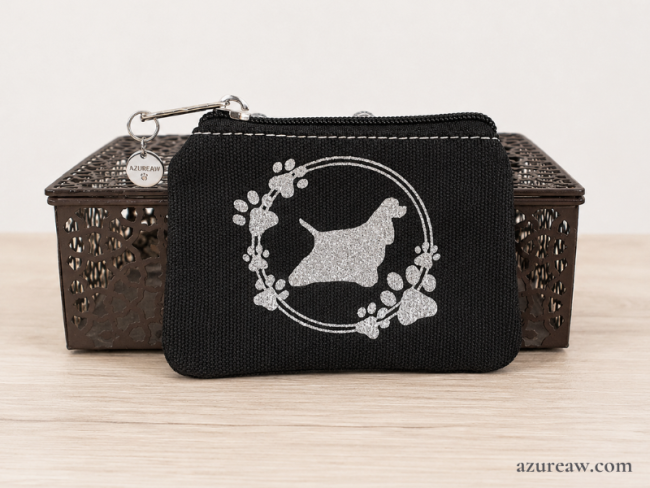 Pochette à friandises Pattes Précieuses Azureaw - Personnalisée Toutes races - Fait main