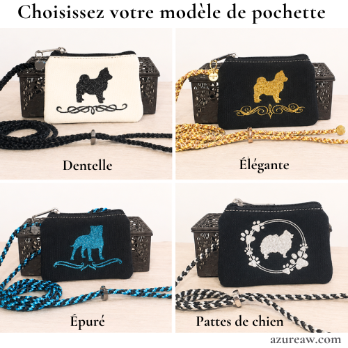 Pochettes à friandises bandoulière personnalisées Azureaw, Toutes races - Fait main