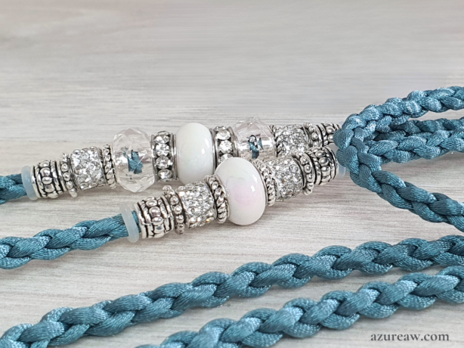 laisse exposition verte avec collier intégré | Azureaw
