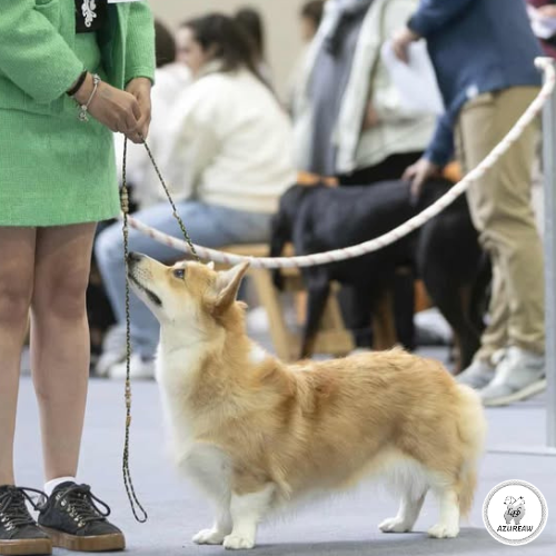 Laisse expositions canines pour petit et moyen chien - Fait main Laisse expositions canines pour petit et moyen chien - Fait main