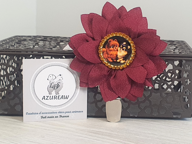 Broche Porte numéro - FLEUR PERSONNALISÉE - Fait main