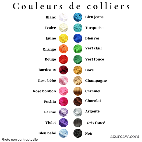 Choix couleurs de colliers Azureaw