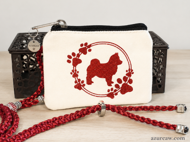 Pochette à friandises Pattes Précieuses Azureaw - Personnalisée Toutes races - Fait main