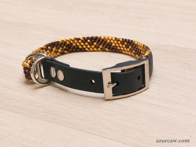 Collier tressé Attache Biothane (largeur 2 cm env.) - Fait main et sur mesure Collier tressé Attache Biothane (largeur 2 cm env.) - Fait main et sur mesure