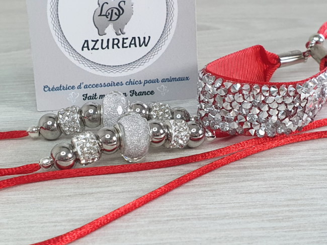 Laisse expositions canines Luxe Mini chien avec poignée 